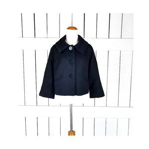 90s vintage black floral jacquard tapestry short cropped jacket